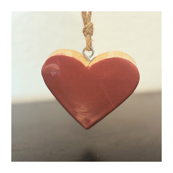 Red Wooden Heart
