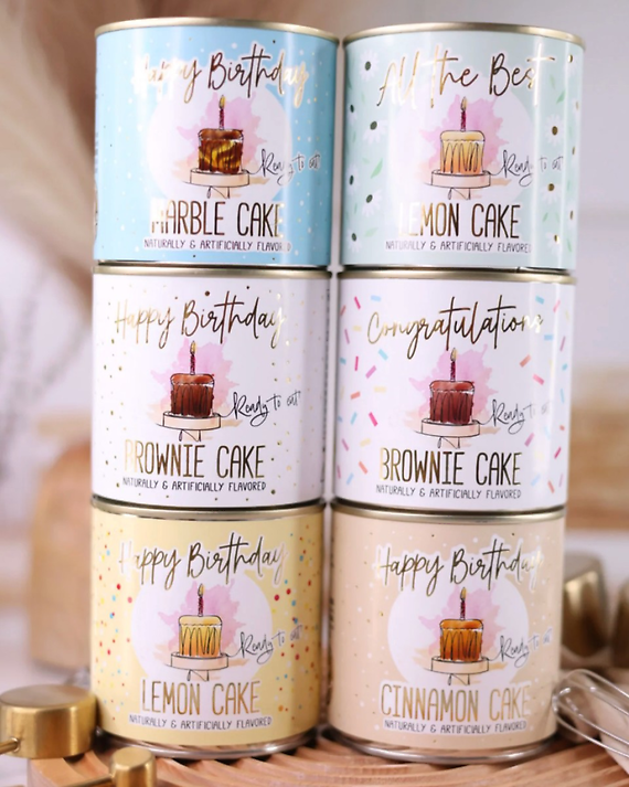 Celebratory CanCakes - with a candle